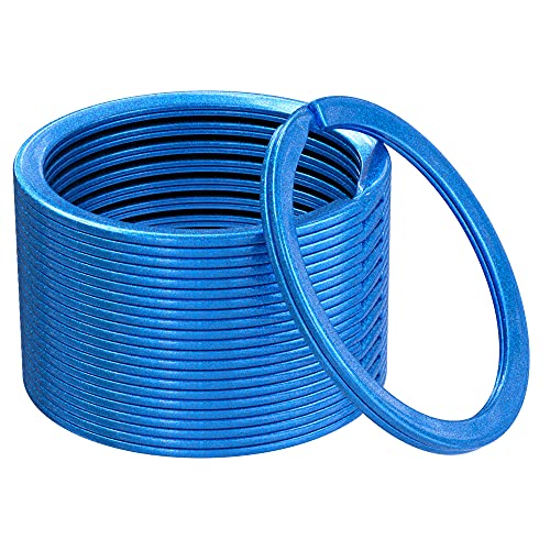 Key Rings Bulk – Heavy Duty Flat Split Keychain Rings, Strong Metal Key Holders for Car Keys, Home, Dog Tags, Lanyards, Office, School & DIY Crafts