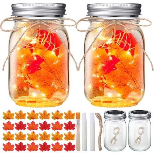Lanternes solaires automne pour centres de table de Thanksgiving