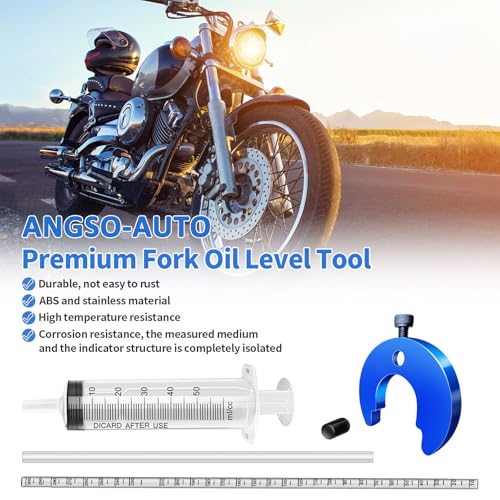 Image of Adjustable Fork Oil Level Gauge Tool For Motorcycle & Mountain Bike | Stable C Adjuster, 300 mm Markings And 60 ml Syringe. Helps Set Fork Oil Level For Motorcycle And Mountain Bike Service