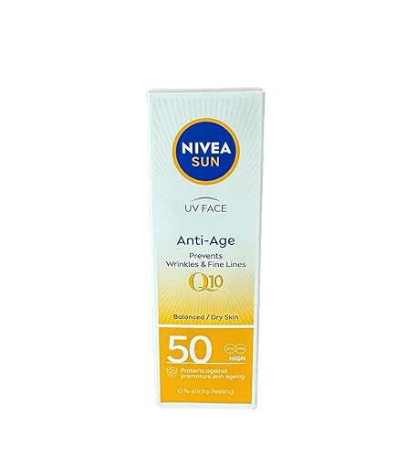 Nivea Sun UV Face Q10 Anti-Edad y Anti-Pigmentos SPF50, 1.7 fl oz