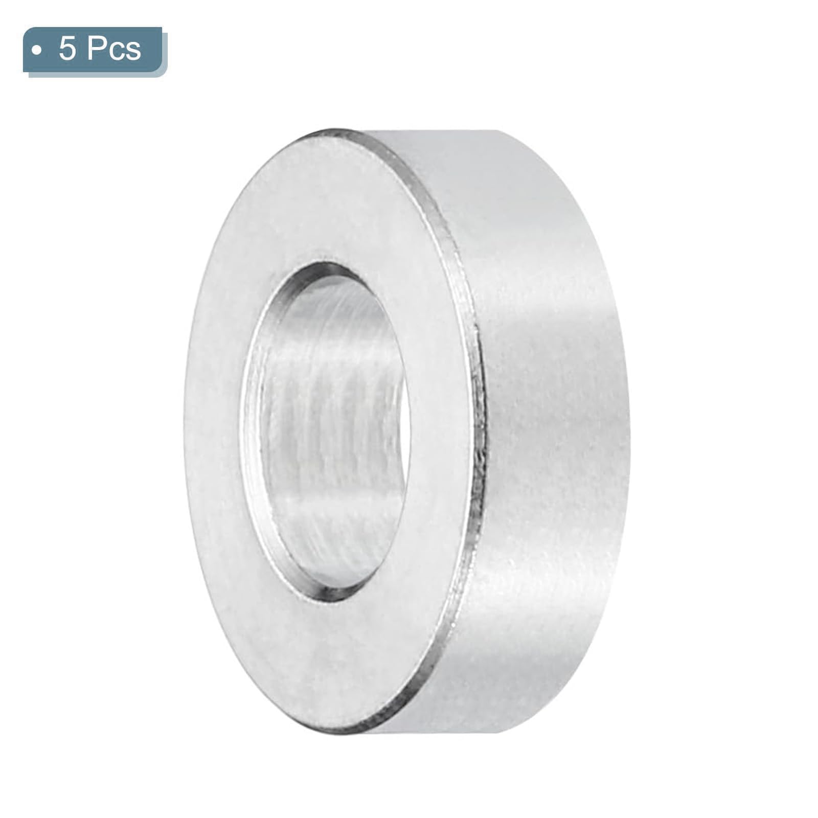 TOP-VIGOR 5Pcs M8 Aluminum Spacer, 8.2mm ID x 16mm OD x 5mm Length Metal Spacer - Image 3