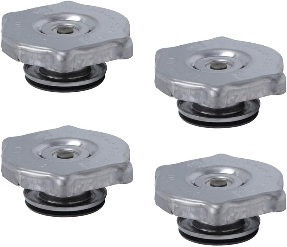 Mytee Products 4 Pack Radiator Tank Cap Compatible with Kenworth and Peterbilt Truck - Coolant Water Tank Reservoir Cap Replaces RC1630 31528 AM5722031 F226000 KWRC1630 572.2031
