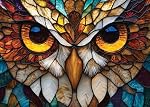 Stained Glass Owl Jigsaw Puzzle for Adults – 1000 Piece Puzzle with Bonus Poster Included, Unique Design & Vibrant Colors