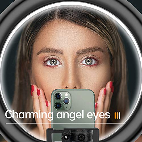 Image of Ring Light for Computer Video Conference Lighting - Laptop Ring Light with Clip and Tripod for Zoom Meeting, Video Calls, Webcam Lighting, Online Learning, Live Streaming, Self Broadcasting