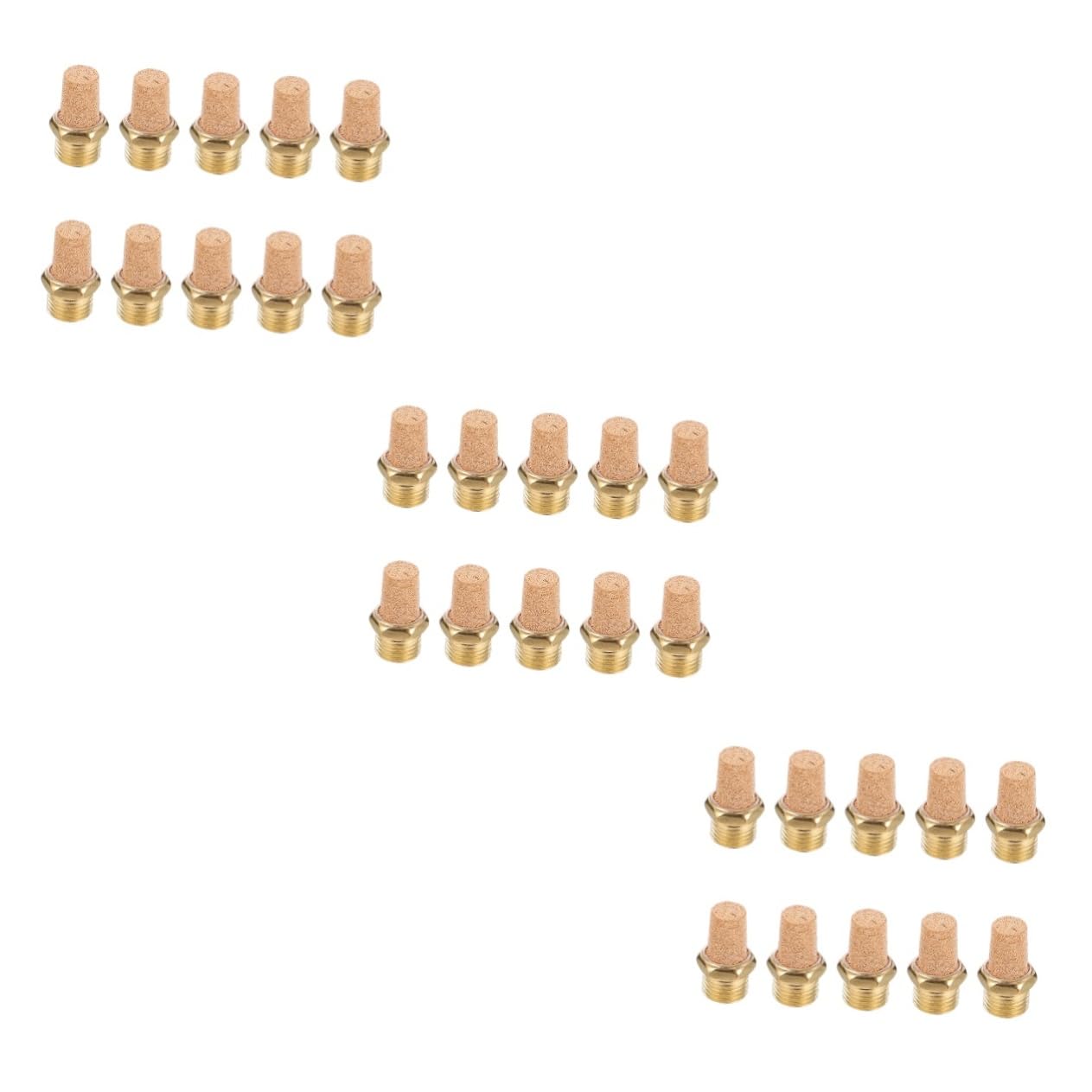 NAMOARLY 30 Pcs Muffler Wall Mount Automatic Condensation Pump Npt Male Golden Brass