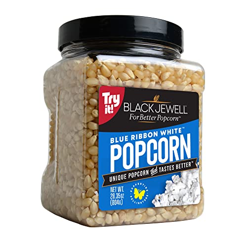 Black Jewell Gourmet Popcorn Kernels Blue Ribbon White