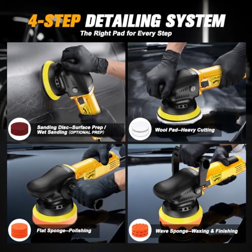 X'GLOW Random Orbital Car Polisher