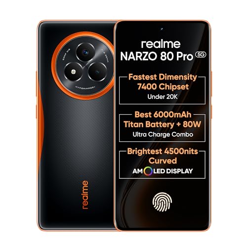 realme NARZO 80 Pro 5G (Nitro Orange,8GB+256GB) | Segment's 1st M...