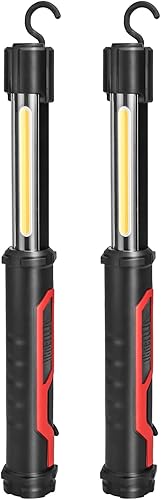 VLITEPRO - Luz de trabajo LED recargable para mecánicos de 750 lúmenes, linterna brillante portátil con UV, imanes fuertes y ganchos para reparación