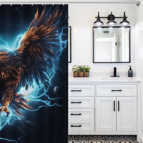 Rideau de douche imperméable en polyester lavable 183x183 cm