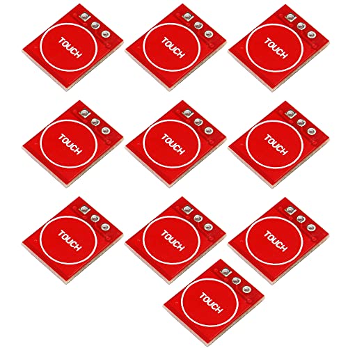 RASBEE 10�Z�b�g TTP223 �Ód�e�ʎ��^�b�`�X�C�b�` �������b Arduino�K�p ���s�A���i �e�ʐ��X�C�b�`�{�^�����W���[�� ��/�჌�x���o�� �^�b�`�L�[���W���[�� �X�C�b�`���W���[�� DC 2.5V-5.5V �^�N�g�X�C�b�`