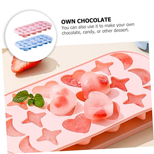 2 moldes de silicona para cubitos de hielo con tapa miniatura 7