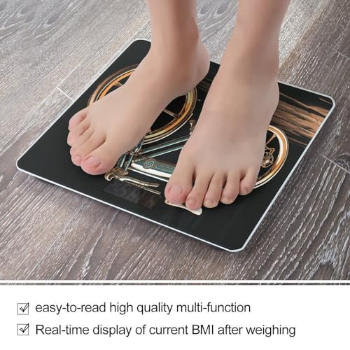 Báscula digital para baño con vidrio templado y pantalla LCD miniatura 5