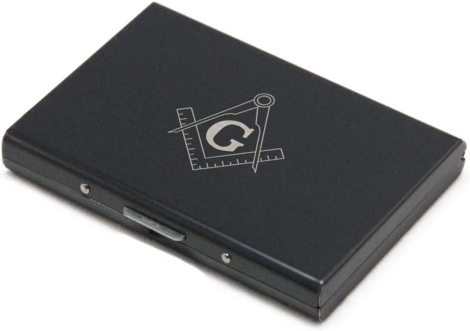 RFID Blocking Credit Card Holder with Mason/Masonic Emblem
