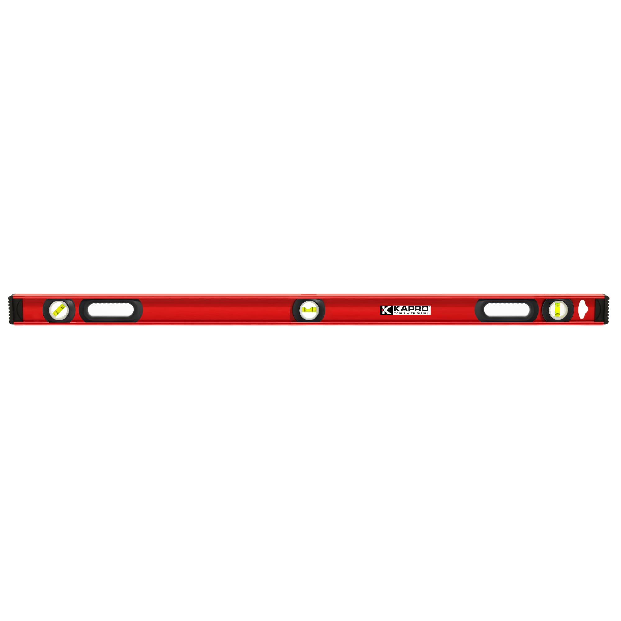 Kapro - 175 MaxPro Heavy Duty I-Beam Level - Features Horizontal, Vertical, + 45° Vials, Dual-View Plumb Site, and V-Groove Base - Aluminum - 72 Inch