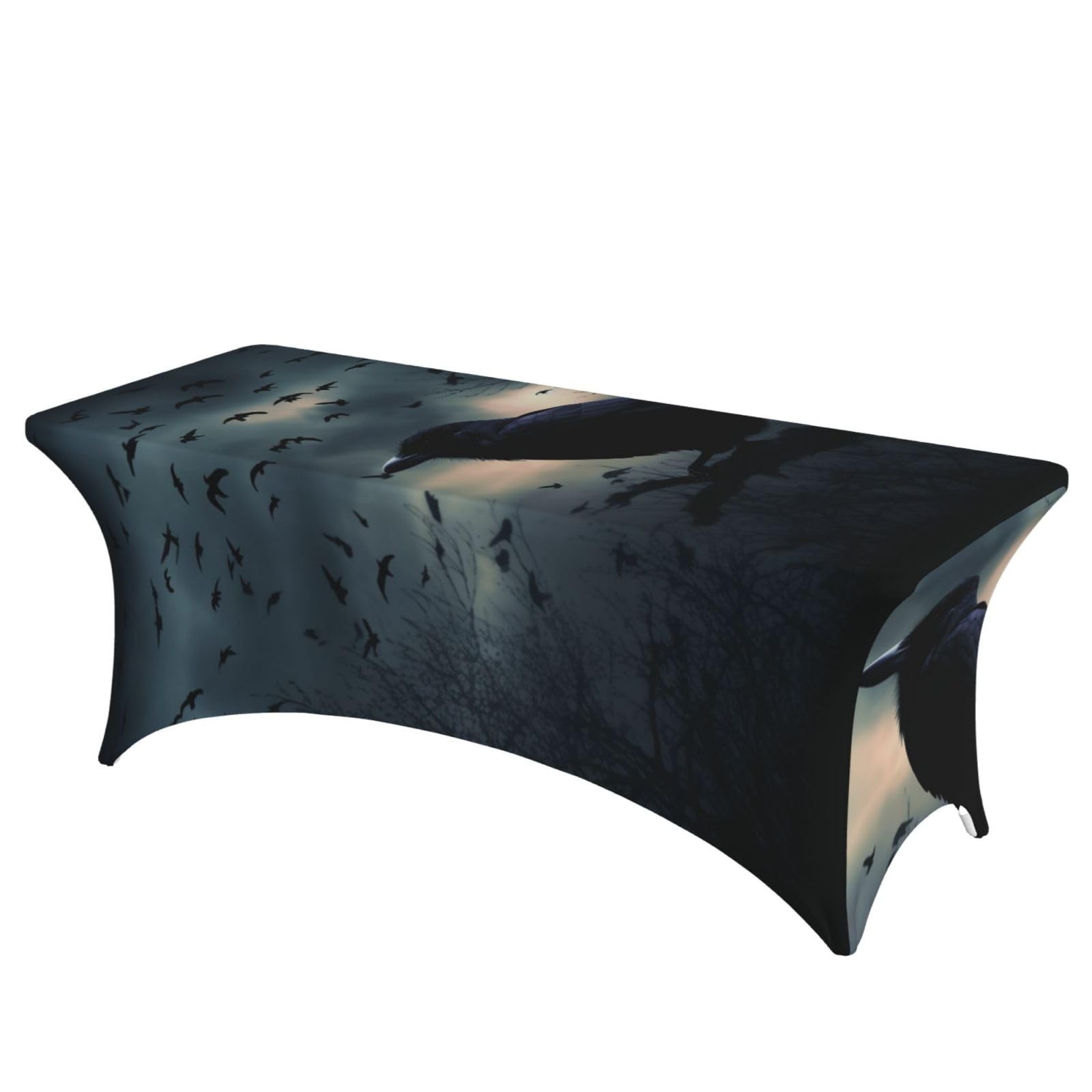 Nappe de nuit corbeau pour table de mariage et banquet festif