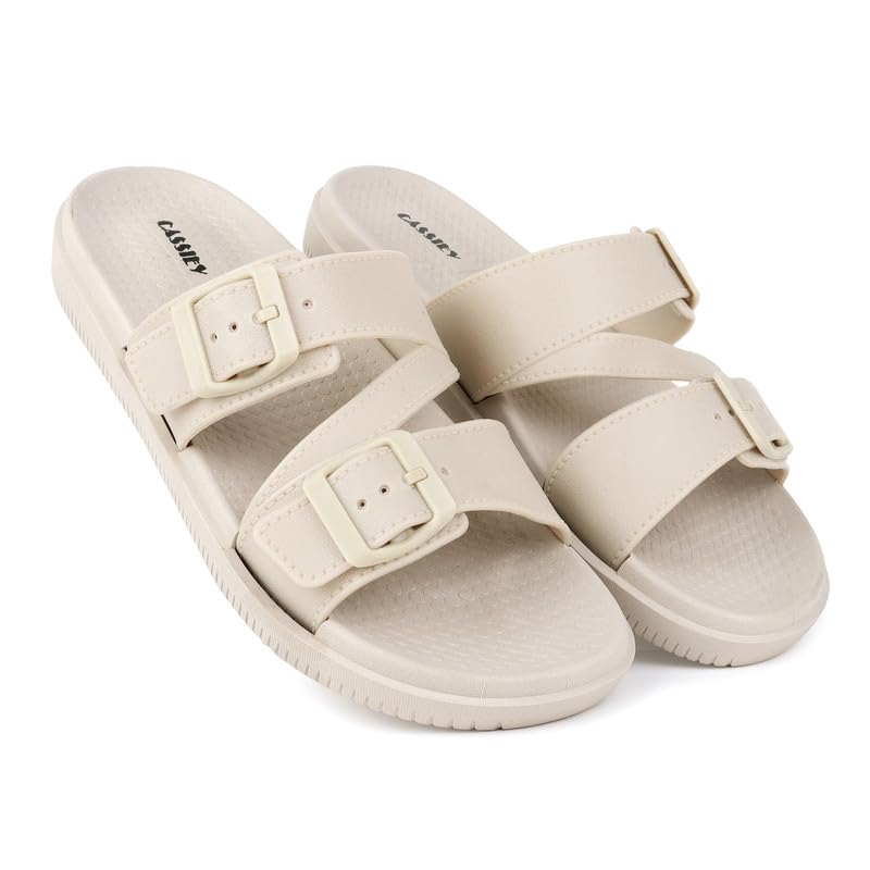 cassiey Comfortable & LightWeight Cushion Sliders/Slippers with Adjustable Buckle Strap For Women's And Girl's-picture-16