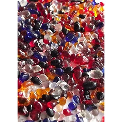 100g Glass Mini Mosaic Droplets MIXED COLOURS 3-6mm Cover