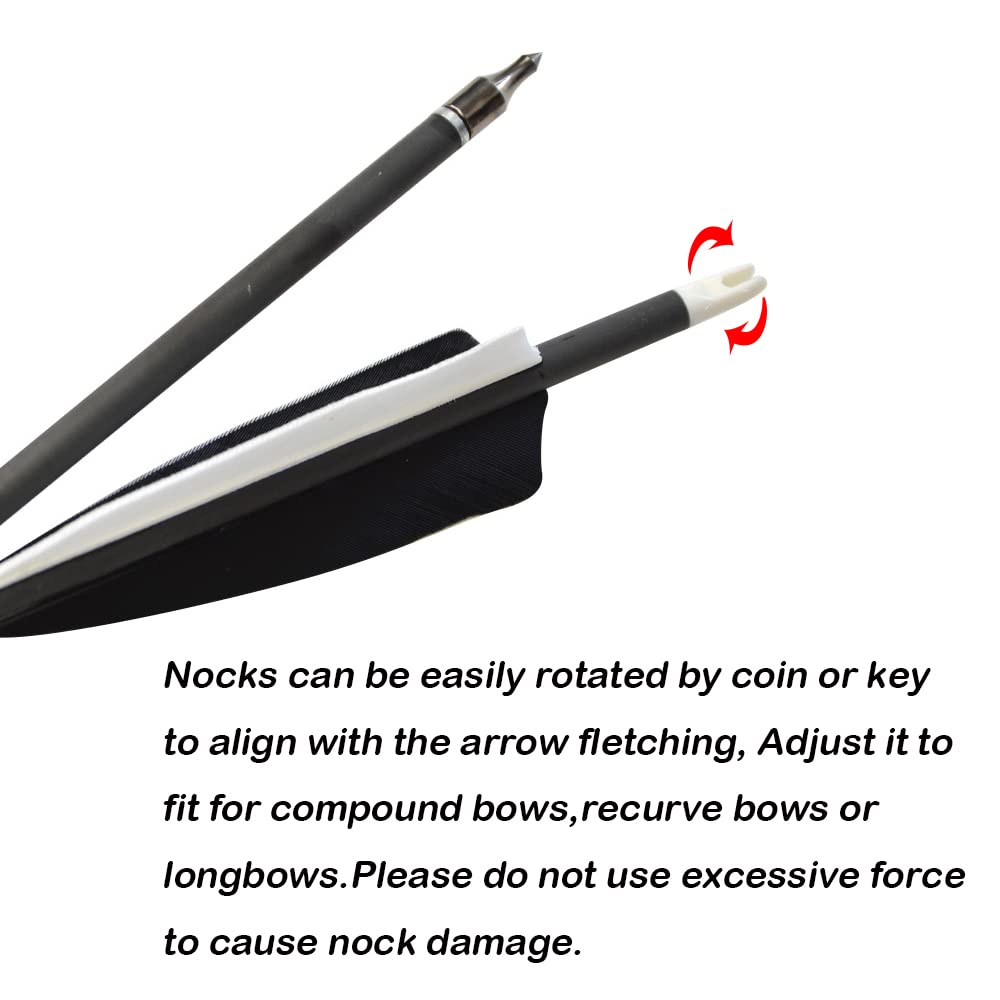 34" Frecce in carbonio Spine 500 Frecce da caccia Piuma naturale con 100 grani punta di freccia sostituibile per arco ricurvo Arco composto Caccia al tiro con l'arco (Frecce + Broadhead)