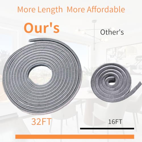 Nnicehts Door Brush Weather Stripping For Sliding Windows Exterior Doors Frame Side,Pile Self Adhesive Weatherstrip Seal Strip Soundproof Sealer Draft Stoppers thumb #1