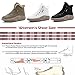AUNTHUI Women'S Soft Leather Comfortable Casual Sneakers,Round-Toe Lace-Up Platform Sneakers,Outdoor Anti-Slip Shock Absorbing Heighten Fashion Running Sneakers (6.5,Brown-A,6.5)