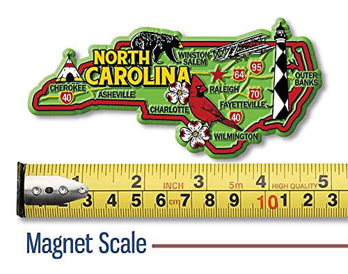 Imán decorativo del estado de Carolina del Norte 12.19 cm x 5.84 cm miniatura 2