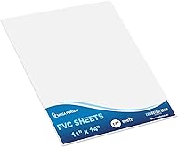 Vista 57 de Mega Format Hojas de plástico de PVC expandido, hoja blanca rígida de 6 x 12 pulgadas para manualidades, señalización y exhibiciones, tablero de PVC