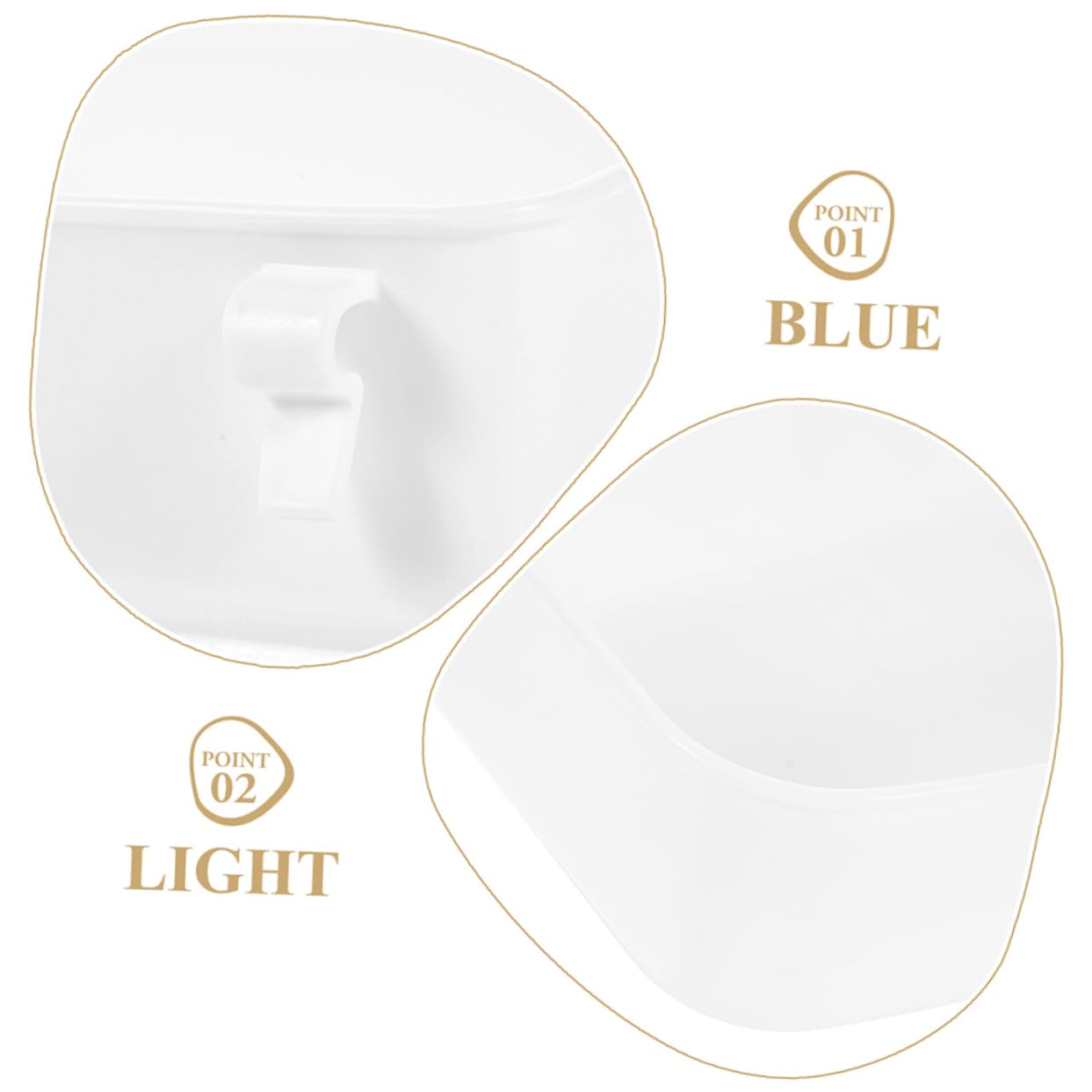 ERINGOGO 4pcs Hanging Food Water Bowl for Cats Dogs Bunnies Durable Food Grade Plastic Pet Feeder with Rounded Corners Easy Install Removable Design for Pet Cages