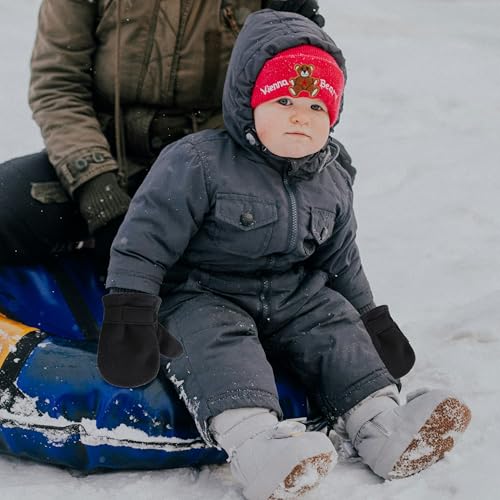 Image of Baby Toddler Mittens Boys Girls Winter Outdoor Gloves Kids Easy-On Fleece Warm Mitterns