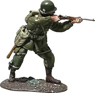 W. Britain's World War 2 Allies 25125 U.S. 101st Airborne Standing Firing Carbine 1:30 Scale Pewter