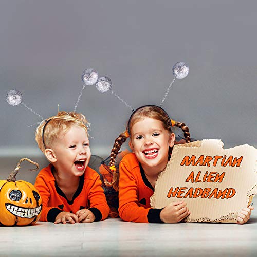 image for meekoo 5 Pieces Martian Alien Headband Funny Ball Head Boppers for Par