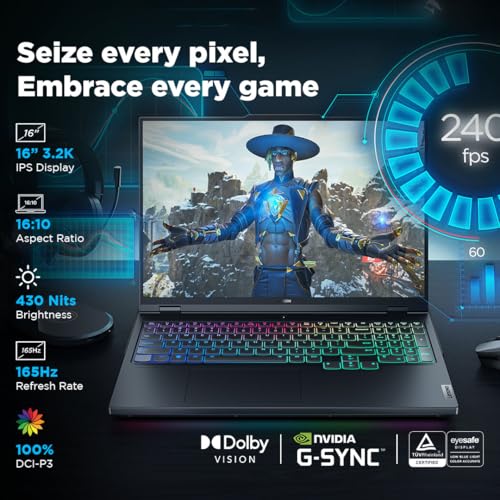 Lenovo Legion 7 Intel Core i9-14900HX 16" (40.64cm) 3.2K IPS 430Nits 165Hz Gaming Laptop (32GB/1TB SSD/Win 11/Office 2021/NVIDIA RTX 4070 8GB/100%... - Image 5