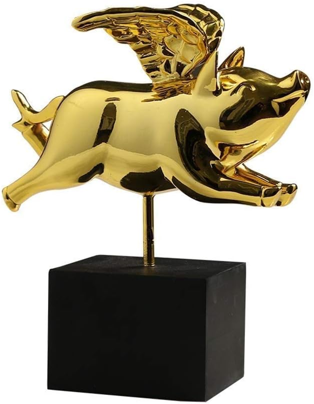 WYBFZTT188 Animal Garden Statue Cute Pig Funny Outdoor