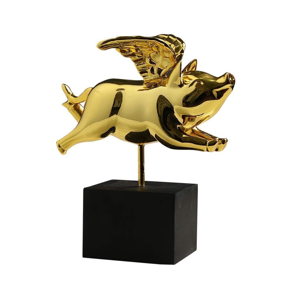 ornamenti, statua da giardino animale - carino maiale - divertente scultura all'aperto resina prato ornamenti Decor - Le migliori figurine per interni ed esterni per patio cortile e casa