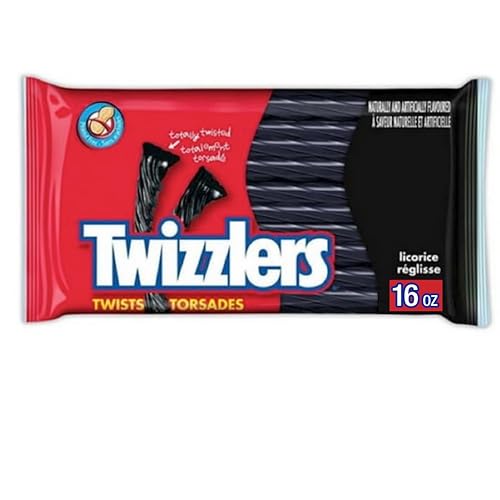 Twizzlers Giros de regaliz negro (paquete de 4)