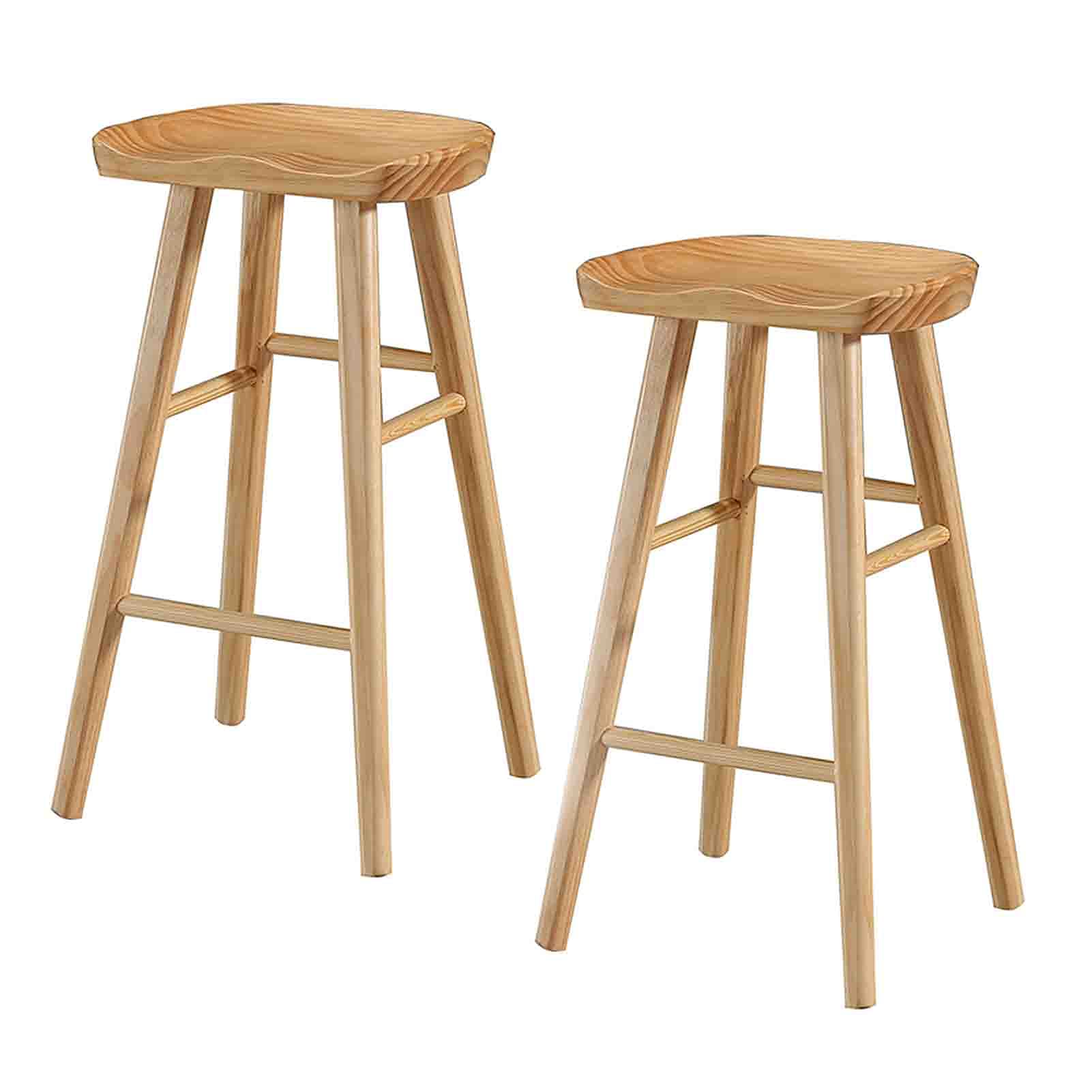 Tabourets de bar en bois noble et acier industriel de haute qualité pour maison