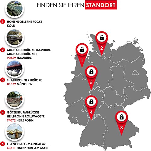 Liebesschloss mit Gravur und Schlüssel für Paare