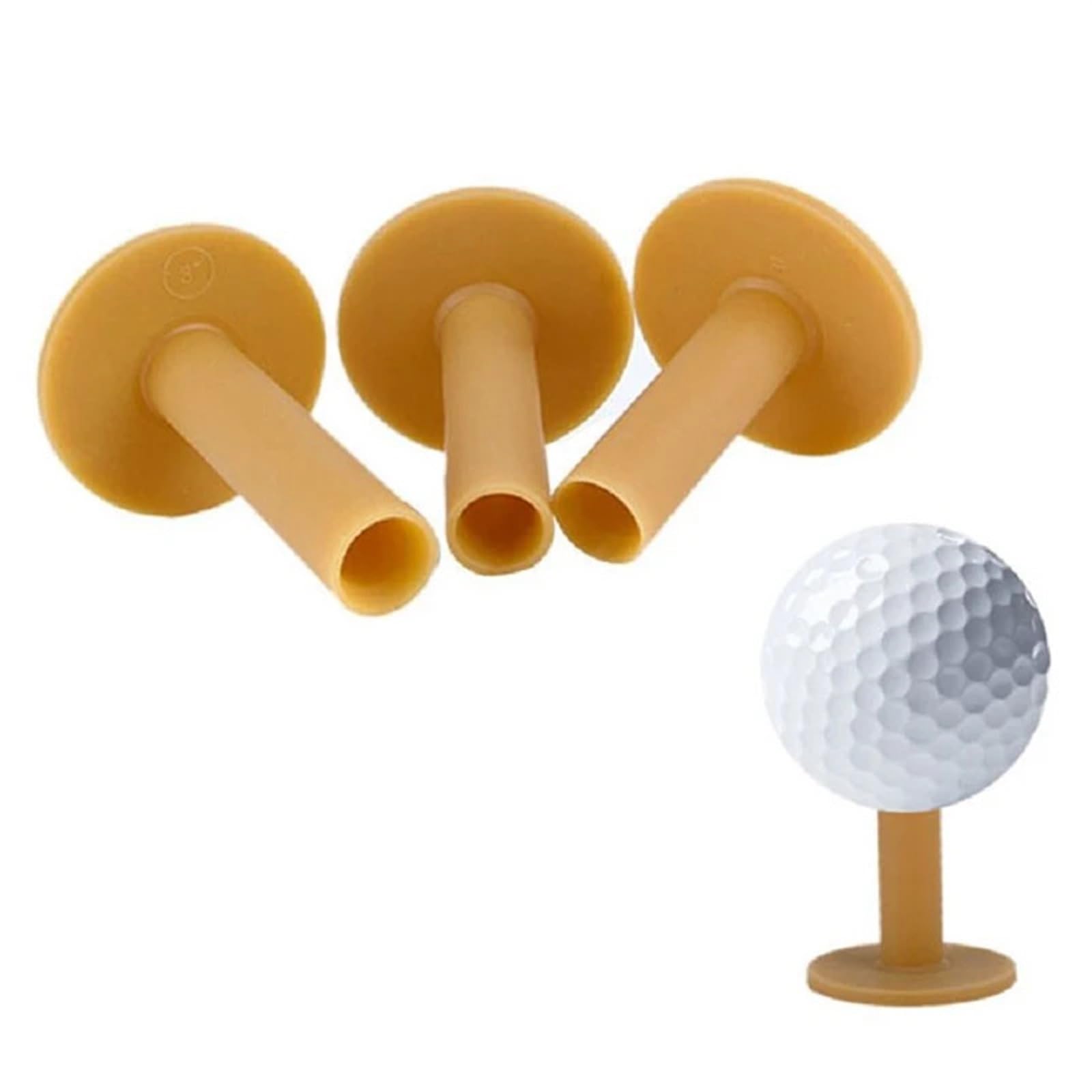 Golf Tee 10 stücke Gummi Golf Tee-Halter for Outdoor Sport Golf Praxis Driving Range 42mm 54mm 70mm 80mm Golf Ball Praxis FüR Einen Idealen Abschlag