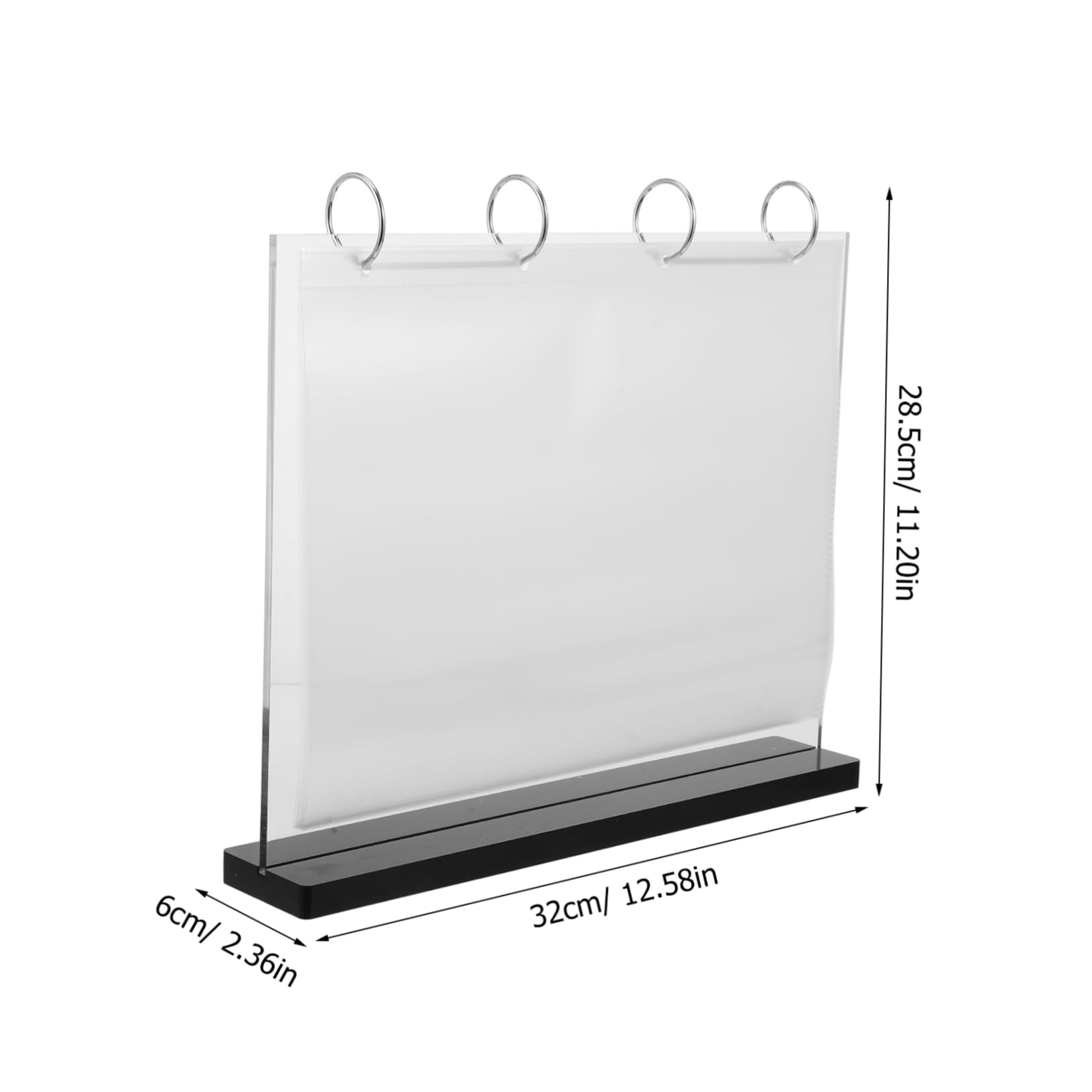 Holibanna Expositor de Menús Portacarteles de Acrílico Transparente para Centro de Mesa Páginas Soporte para Menús Portacarteles de Sobremesa para Tienda de Café