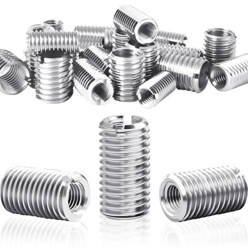 Jyvex Thread Insert M10 to M8 x 20 mm, Pack of 24 Thread Adapters M10 M8, Stainless Steel Threaded Sleeve, Adapter for Screw Connections, Reducing Sleeve M10 to M8 Adapter, Repair, Assembly