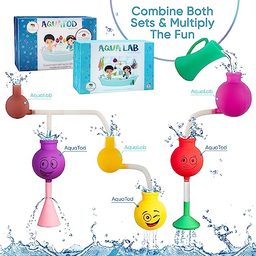 Bath Toys For Kids Ages 4-8 Years With Bathtub Toy Holder, Soft Silicone Bath Toys For Kids Ages 3-5, Bubble Bath Kids Bath Toys For Toddlers Age 2-4, Water Play Bath Tub Toys -Patented- #TOP5