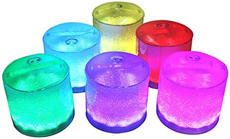 6Pack 7 Color Changing Inflatable Solar Lights with Remote Control Outdoor Indoor, WSMY Portable LED Camping Lanterns, Gifts for Kids, Adults, Friends, Teens