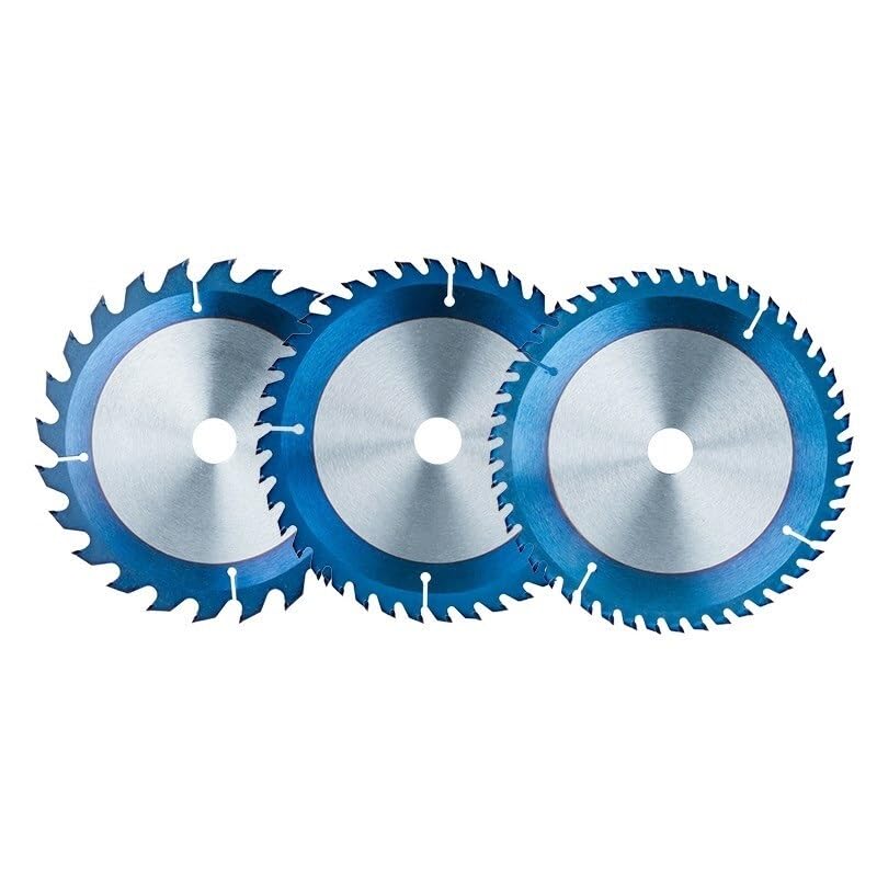 GISTEQ Zaagblad 165Mm 24/40/48T 210Mm 24/48/60T Hoja Circular de carburo Nano Revestimiento Azul Disco de Corte 1 ud./3 uds.(3pcs Set 165mm)