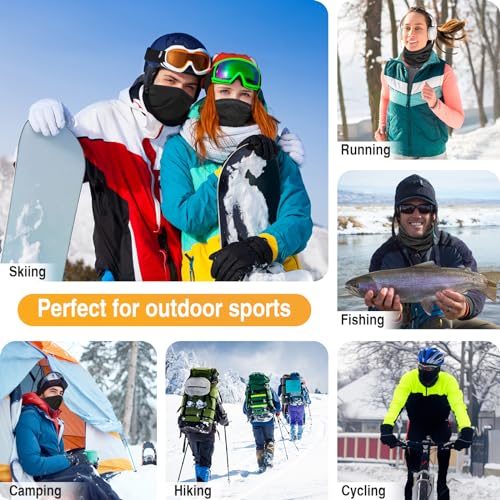 Luoliil Voe 2 Pack Winter Neck Gaiter Warmer For Men & Women, Windproof Face Cover Soft Fleece Face Mask Scarf For Cold Weather Outdoor Sports Skiing Cycling thumb #6