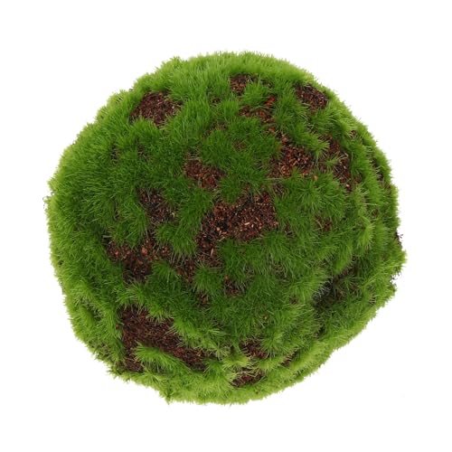 Alipis Boule de Mousse Simulée Verte Décorative pour Jardin et Bonsaï, Matériau Polystyrène Expansé, Ornement Moussue Réaliste pour Décoration Extérieure Longue Durée