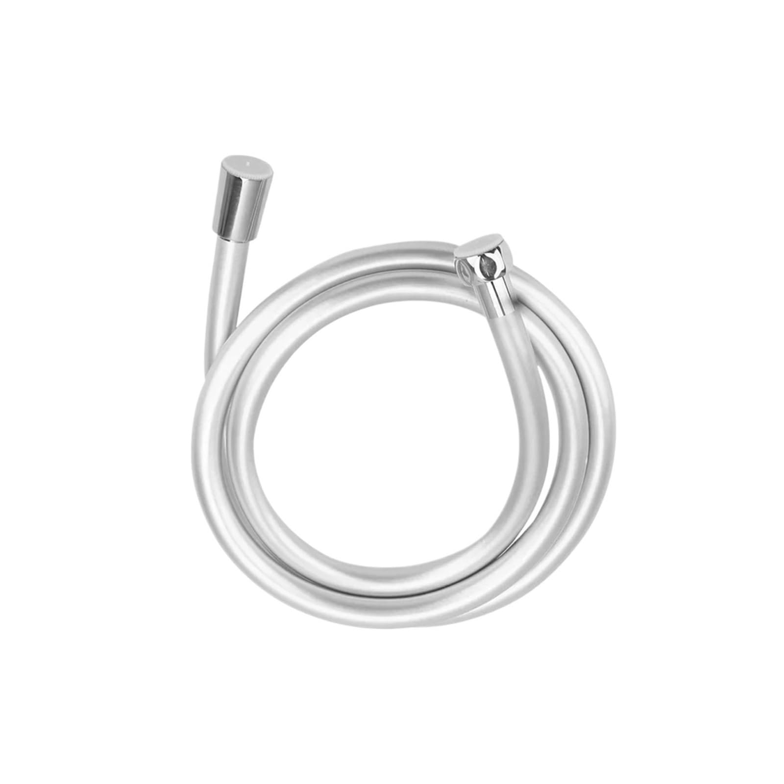 PVC Handheld Shower Head Hose Extension Pipe(1M Silver)