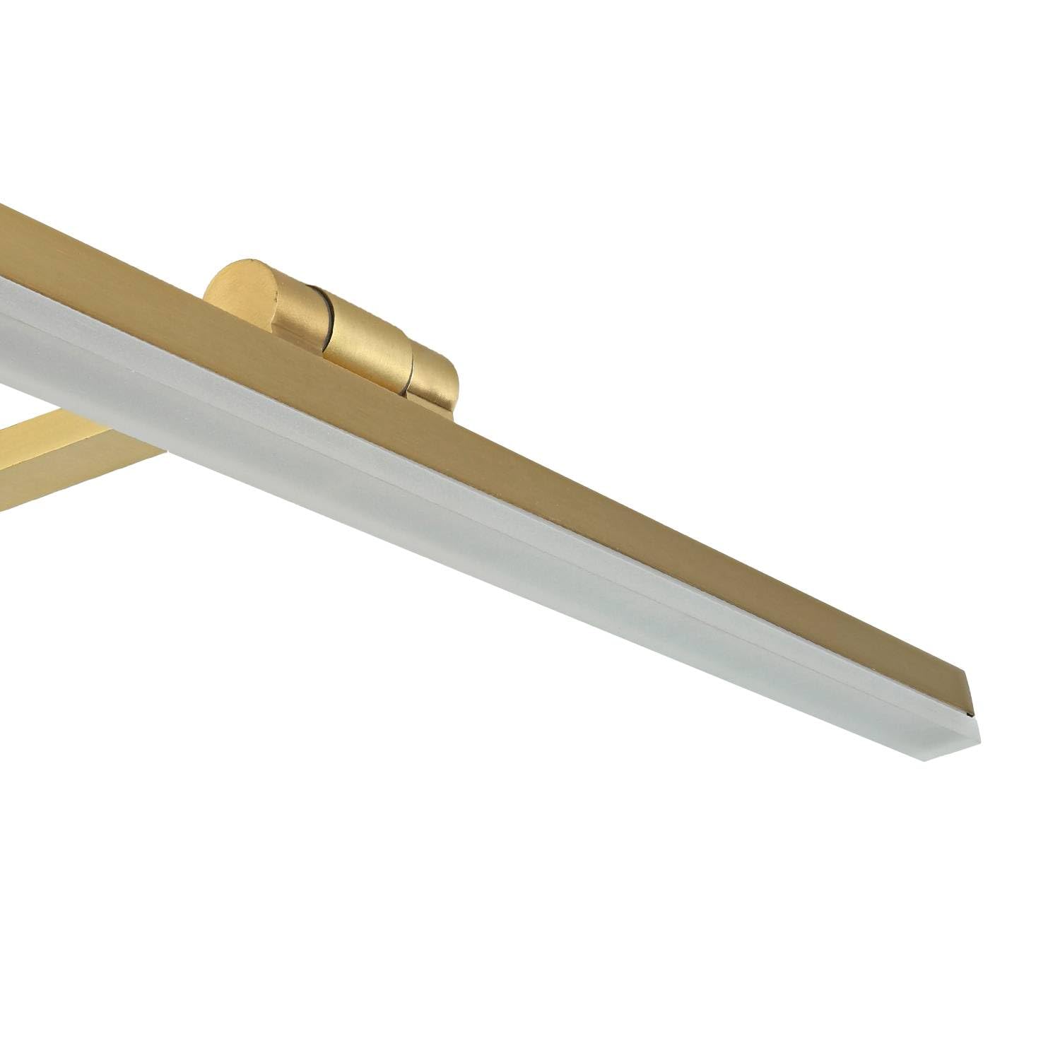 Lámpara cuadro LED regulable W: 51 cm en latón mate 3000 K 679 lm metal Art Nouveau lámpara cuadro salón pasillo espejo luz