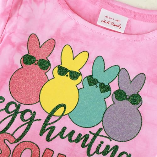 Image of Easter Shirts for Girls Kids Easter Gift Bunny T-Shirt Clothing 3-12 Years