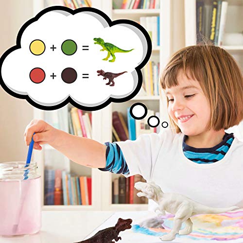 Kids Dinosaur Painting Kits 70pcs, DIY Dinosaur Toys Art and Craft with Kid\'s Apron, Play Mat, Decorate Your Own Dinosaur Figurines 3D Drawing for Boys Girls Ages 4 5 6 7 8 9 10 - Thumbnail 5