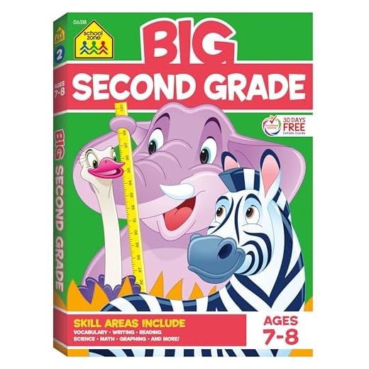School Zone - Big Second Grade Workbook - 320 Pages, Ages 7 to 8, 2nd Grade, Word Problems, Reading Comprehension, Phonics, Math, Science, and More (School Zone Big Workbook Series)